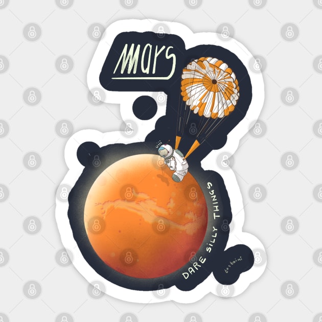 Mars: dare silly things Sticker by tostoini